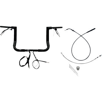 Fat Baggers Inc. - H-bar Ez Install Wired 1.50" Flat Top Blk 12" Flhx, Se - 649012-B