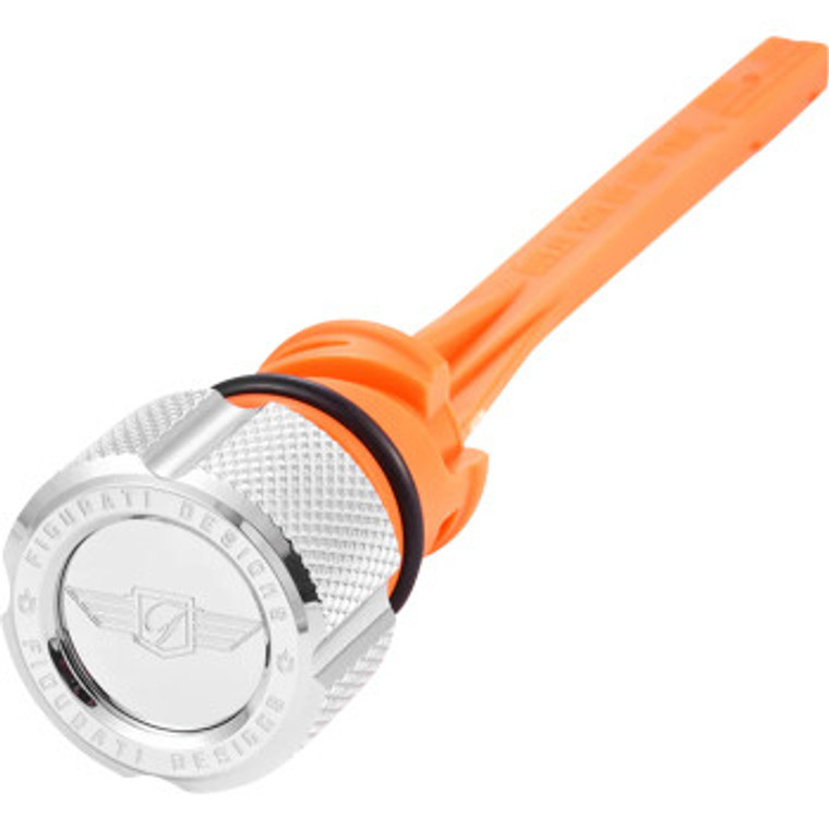 Figurati Designs - Dipstick Oil Magnetic M8 Softail 2018- Knurled Slv - FD01-STM8-KN-SS