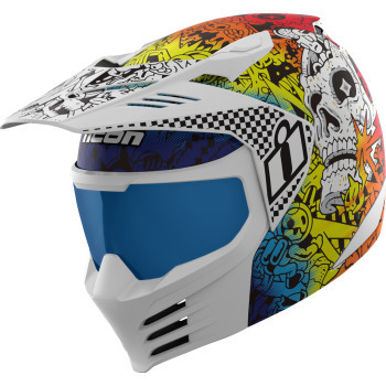 Icon - Helmet Elsn Doodle 3 Wt 2x -