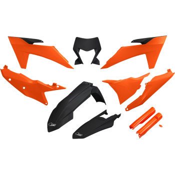 Ufo - Body Kit Exc/exc-f Black/orange/black - KTKIT530F@333