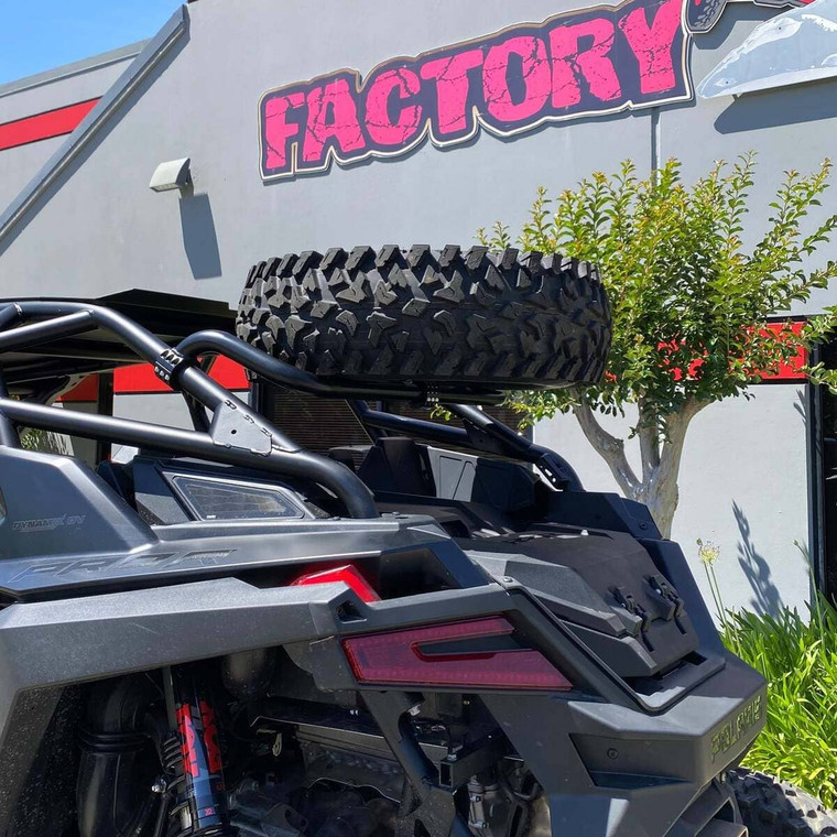 Factory UTV Polaris RZR Pro R Dual Clamp Spare Tire Mount