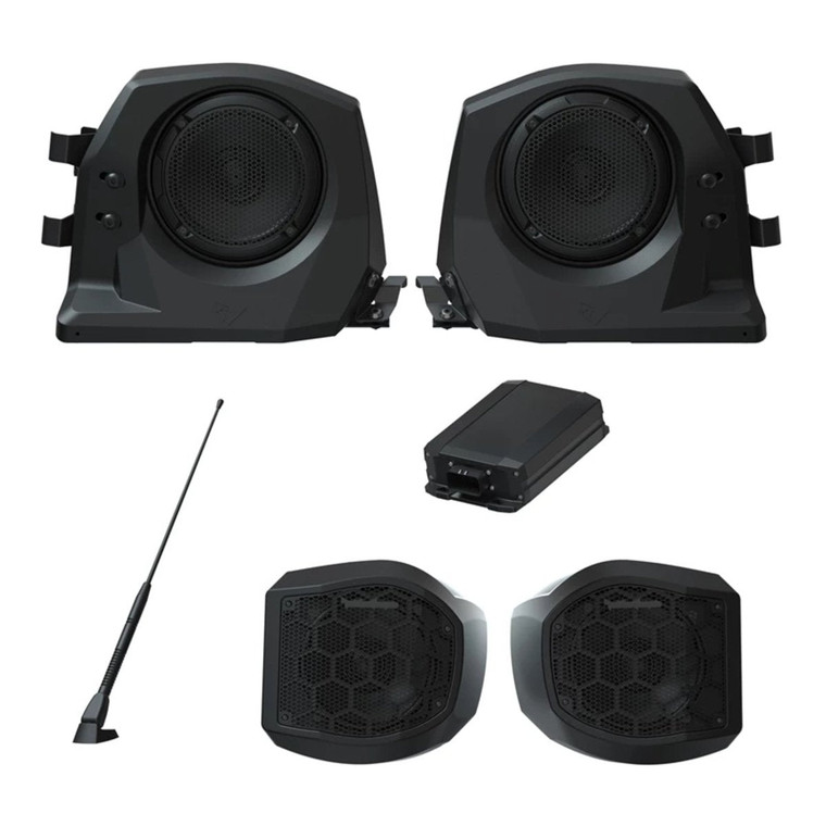 Polaris General Ride Command Audio Kit + Rear Speakers by Rockford Fosgate - Stage 2