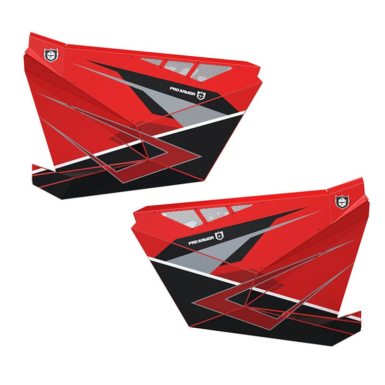 Pro Armor RZR Pro XP Door Graphic Red/Titanium