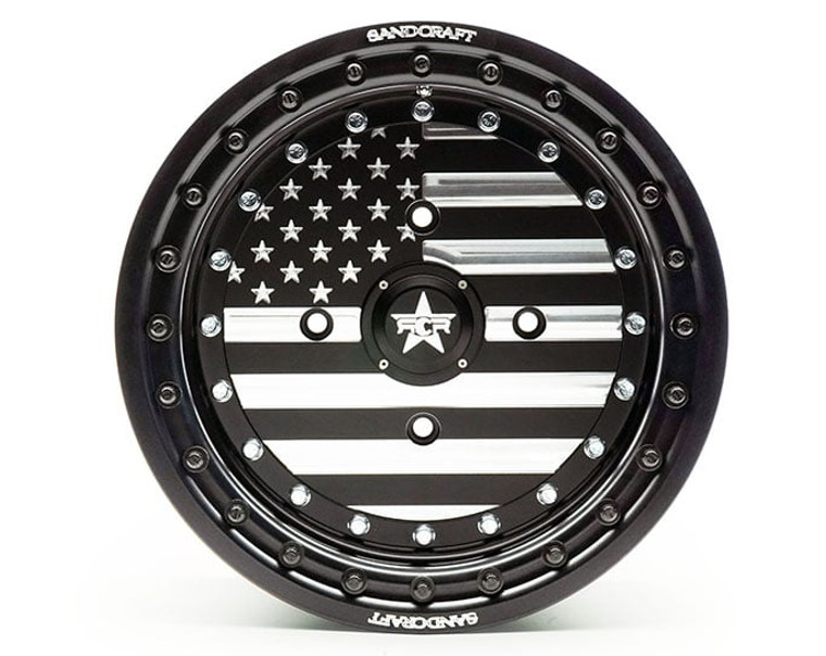 Sandcraft Polaris RZR 15" X 8" Fronts & 15" X 11" Rears Merica Beadlock Wheel Sandcraft Polaris RZR 15" X 8" Fronts & 15" X 11" Rears Merica Beadlock Wheel