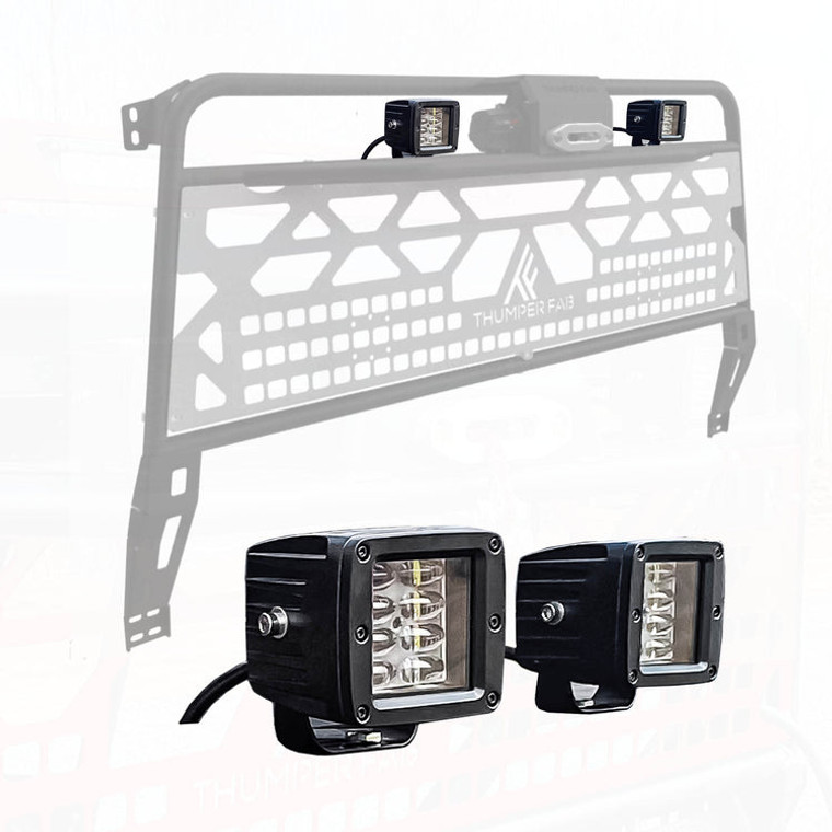 Thumper Fab Polaris Ranger Dual 3" LED Work Light Kit Thumper Fab Polaris Ranger Dual 3" LED Work Light Kit