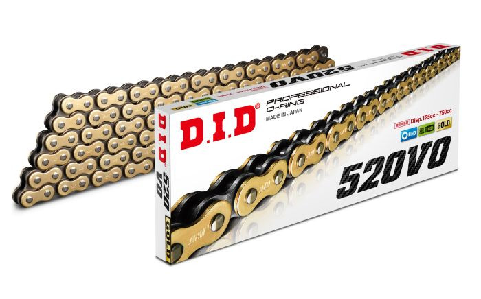 D.i.d O-ring Chain 520vo Gold & Black 110fb - M520VOG110FB