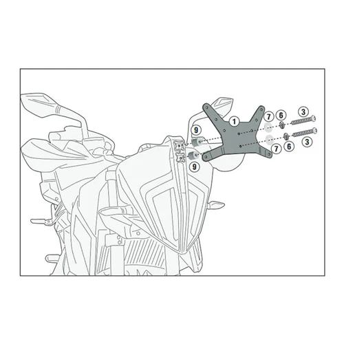 Givi - Windshield Fit Kit For 7710dt / 7710d Ktm - D7711KIT