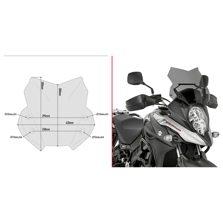 Givi - Windshield Specific Smoke Suz - D3112B