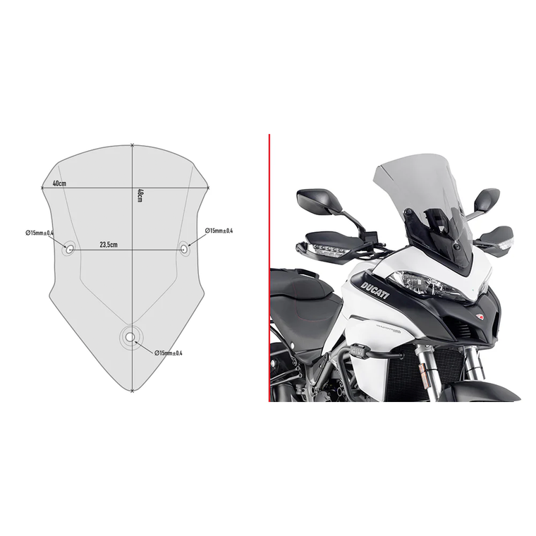 Givi - Windshield Specific Smoke Duc - D7406S