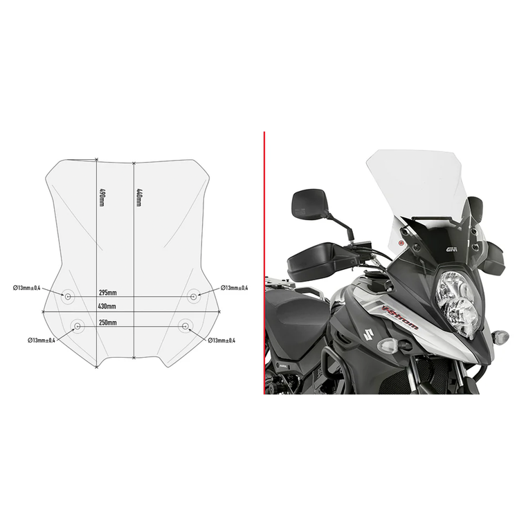 Givi - Windshield Specific Clear Suz - D3112ST