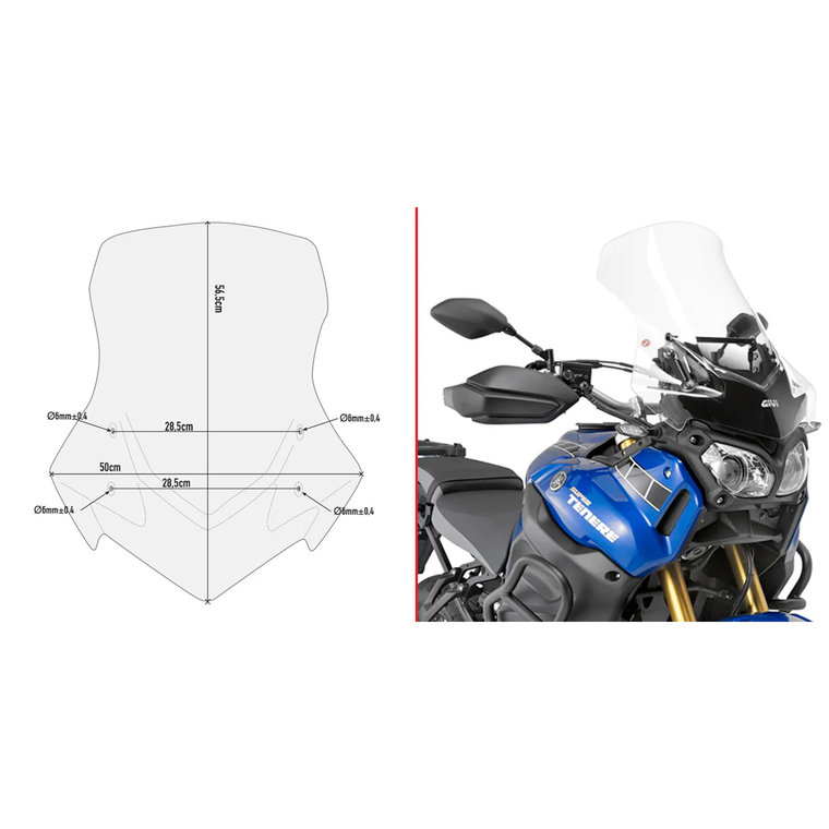 Givi - Windshield Specific Clear Yam - D2119ST