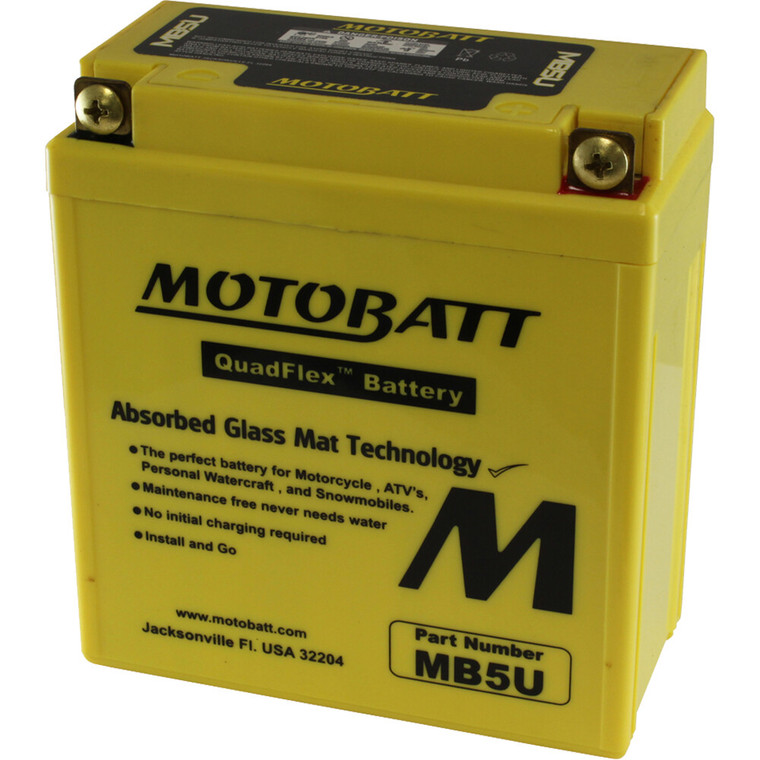 Motobatt - Battery Mb5u Sealed Factory Activated - MB5U
