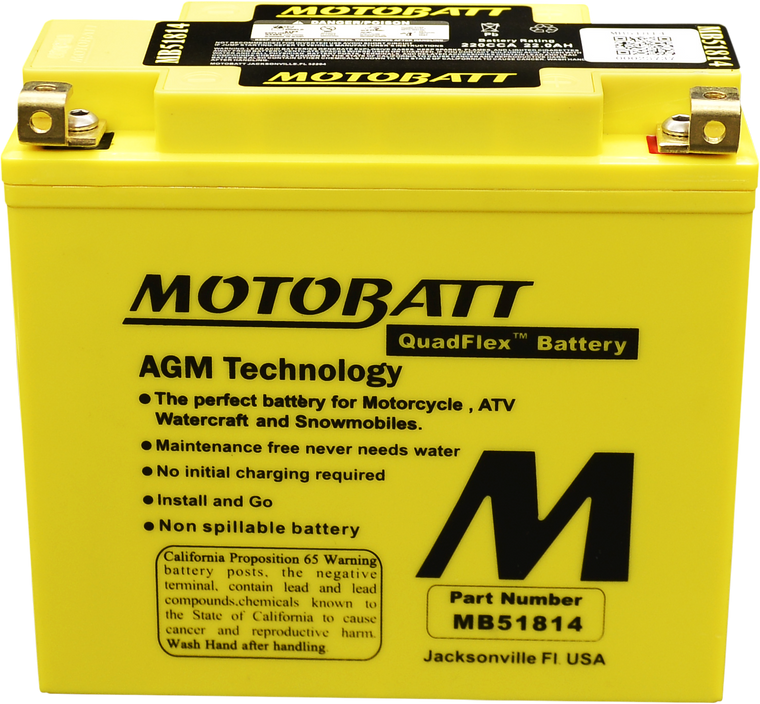 Motobatt - Battery Mb51814 Sealed Factory Activated - MB51814