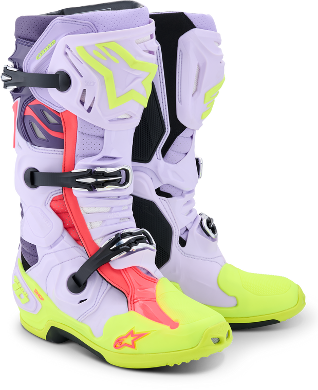 Alpinestars - Tech 10 Supervented Purp/ylw Fluo/diva Pink 8 - 2010520-3150-8
