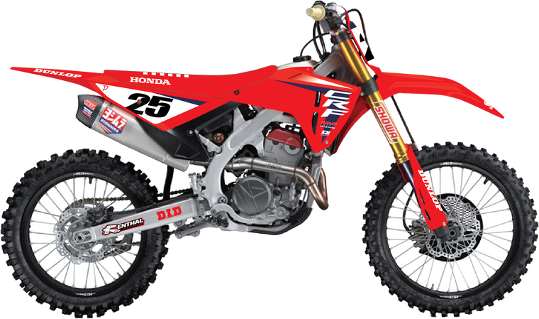 D-cor - Comlete Kit 25 Hrc Crf 450r (25) Wht Bg - 20-10-955