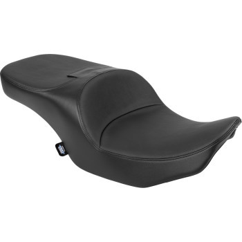 Drag Specialties Seats - Seat Freedom Tour 2-up Smooth Black Vinyl Touring -