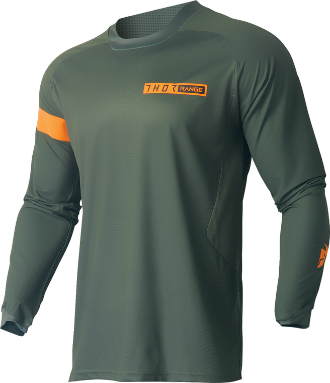 Thor - Range Jersey - Army Green/Orange - Large - Range Jersey - 2910-7484