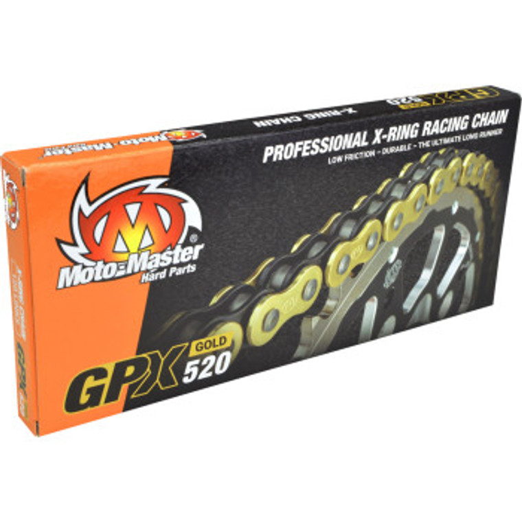 Moto-master - Mx Chain Gpx-520g X-ring, 120 Links, Gold - 652005 Moto-master - Mx Chain Gpx-520g X-ring, 120 Links, Gold - 652005