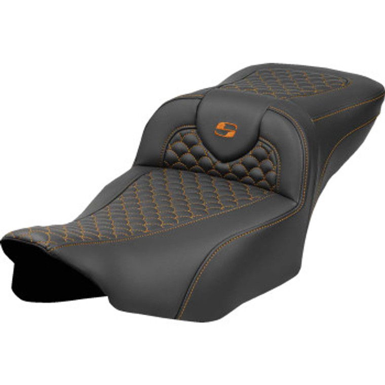 Saddlemen - Seat Roadsofa Dragon Orange Stitch Ext Rch - 823-07-20903 Saddlemen - Seat Roadsofa Dragon Orange Stitch Ext Rch - 823-07-20903