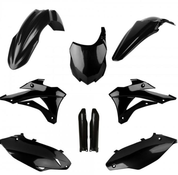 Polisport - Polisport Replica Plastic Kit,full Kit Kawasaki Black - 91487