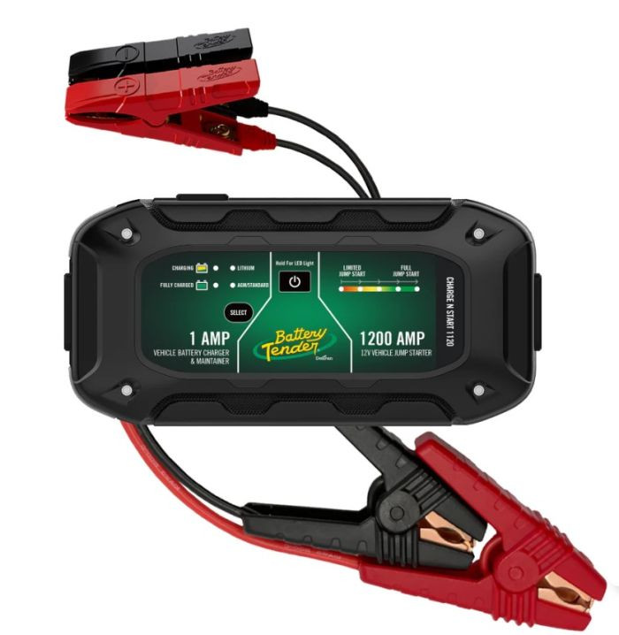 Battery Tender - Charge N Start 1 Amp Battery Charger & 1200 Amp Jump Starter - 030-7012-WH
