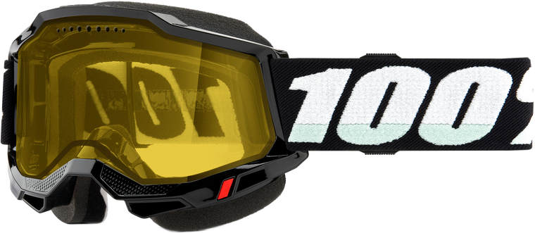 100-Percent - Accuri 2 Snowmobile Goggle Black W/ Yellow Lens - 50021-10008