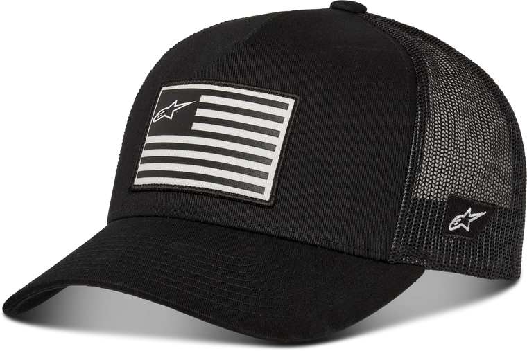 Alpinestars - Flag Flat Trucker Hat Black/black - 1235-81960-1010-O/S