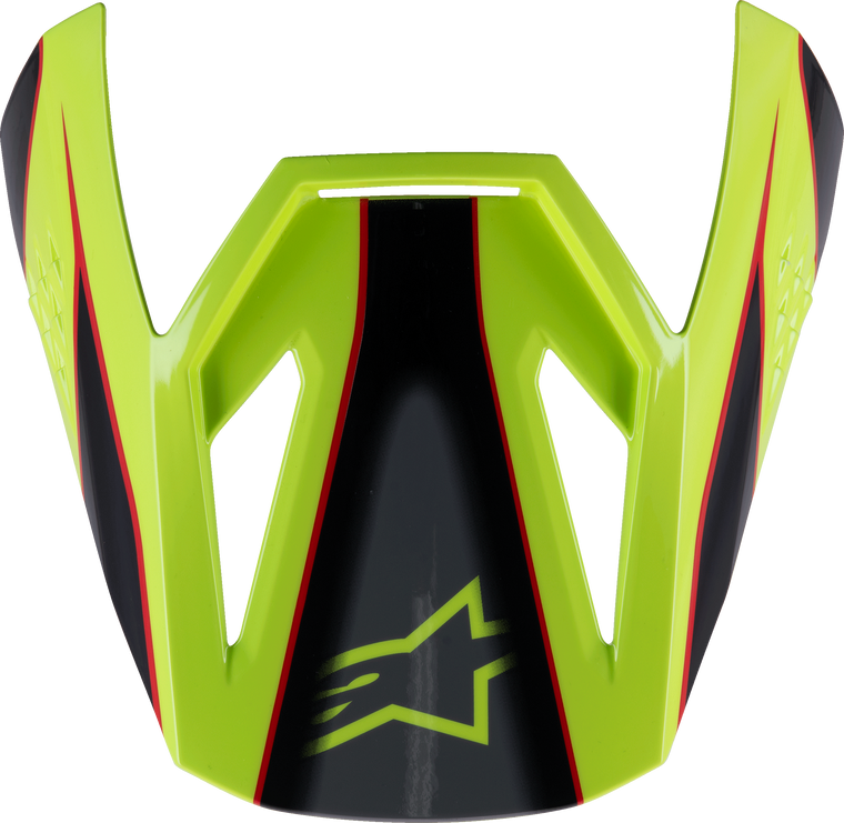 Alpinestars - Sm3 Youth Fray Visor Red/yellow Fluo/black Glossy - 8980525-3051-TU