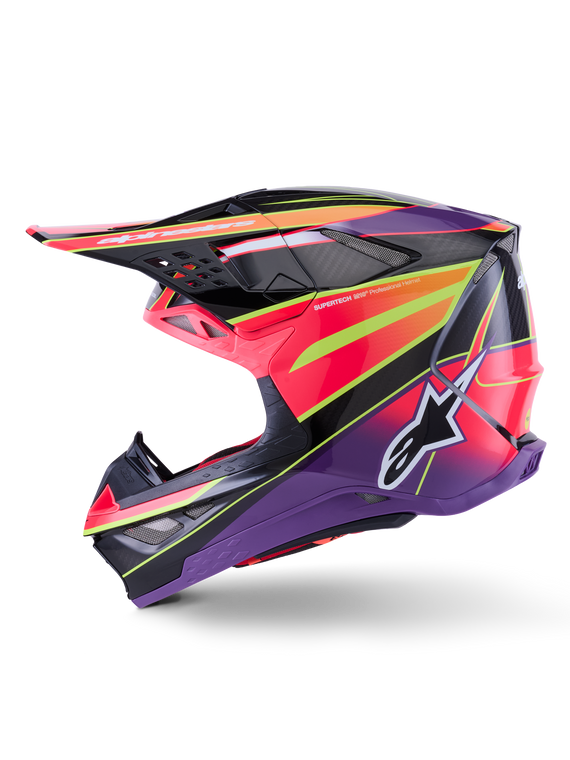 Alpinestars - Supertech S-m10 Era Helmet Pnk/violet/ylw Fluo Glossy Md - 8301223-3145-M