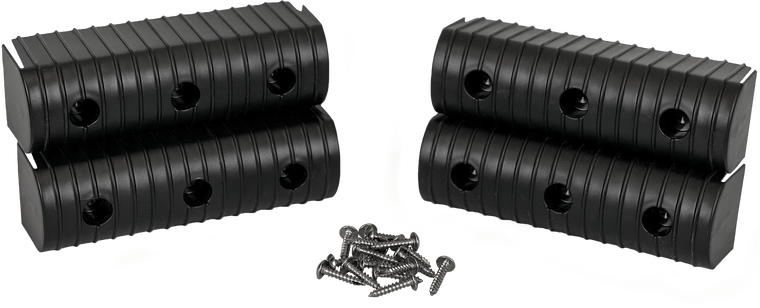 Caliber - Bunk Wrap End Cap Kit 2x6 4/pack W/ Hardware Black - 23053-BK