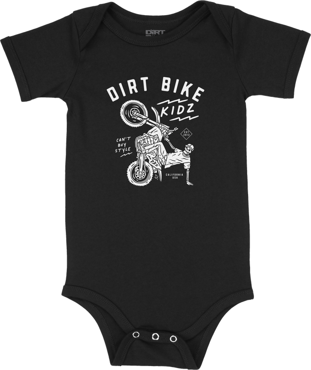 Dbk - 12 O'clock Onesie Black 12 Month - BO-12OCLOCK-12M