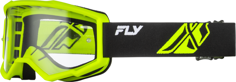 Fly Racing - Focus Goggle Black/hi-vis W/ Clear Lens - 37-51165