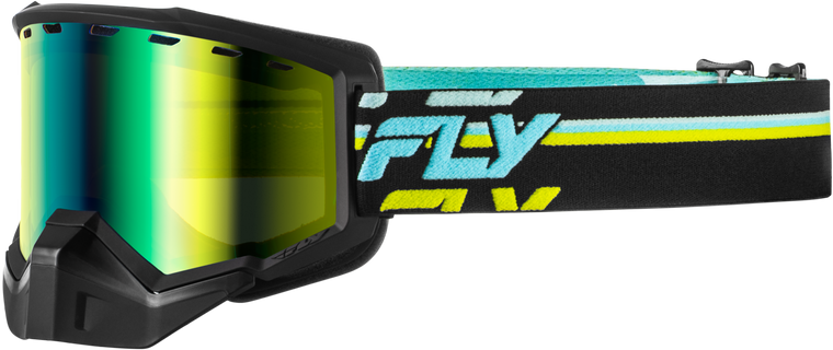 Fly Racing - Focus Snow Goggle Blk/hi-vis W/green Mirror/yellow Lens - 37-50088