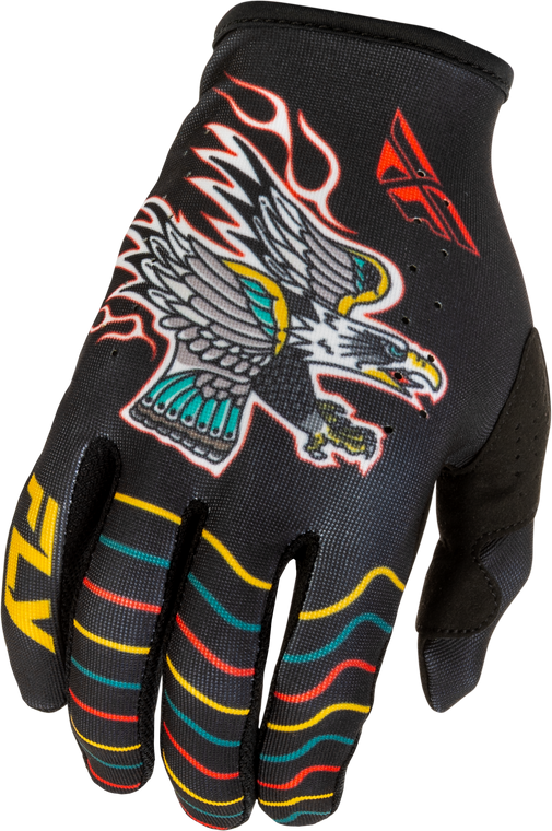 Fly Racing - Lite Americana Gloves Black/red/gold 2x - 379-7142X