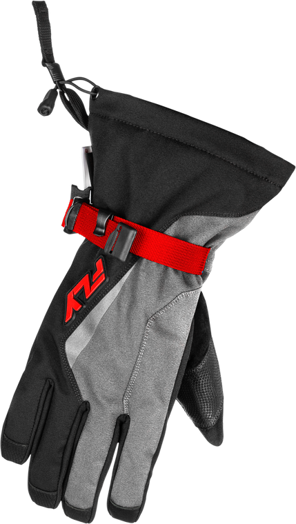 Fly Racing - Title Gauntlet Gloves Red/light Grey/black Sm - 371-0607S