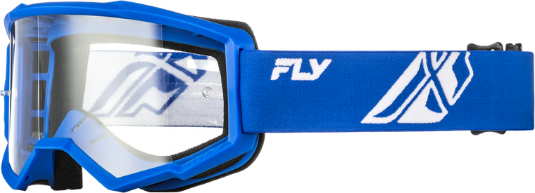 Fly Racing - Youth Focus Goggle Blue/white W/ Clear Lens - 37-51162Y
