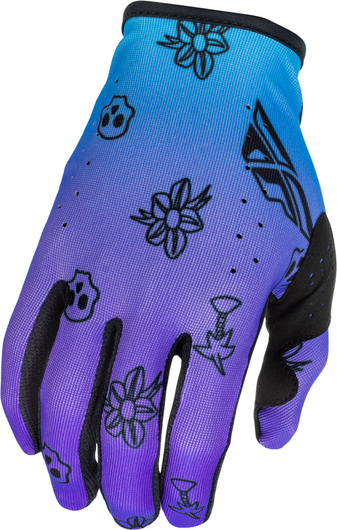 Fly Racing - Youth Lite Outline Gloves Purple/blue/black Yl - 379-715YL