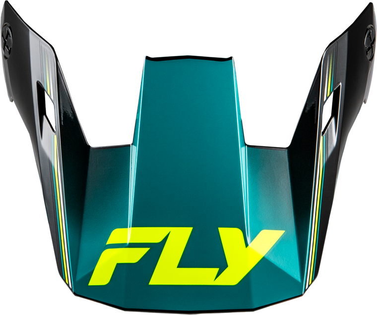 Fly Racing - Yth Rayce Repeat Helmet Visor Black/teal/hi-vis Ys-yl - 73-8623VY