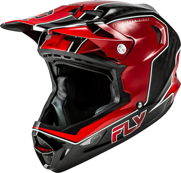 Fly Racing - Yth Werx-r Flow Carbon Hlmt Black Carbon/red Yl - 73-9231YL