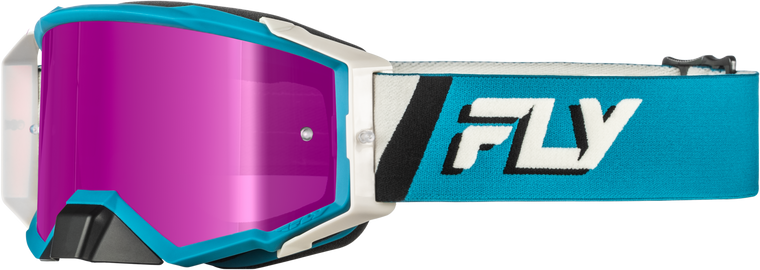 Fly Racing - Zone Elite Goggle Blue/white W/ Magenta Mirror/smoke Lens - 37-51913