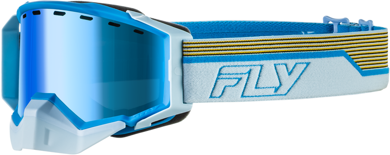 Fly Racing - Zone Elite Sn Goggle Bl/lt Gry W/dark Blue Mir/plrzd Amb Lens - 37-4112
