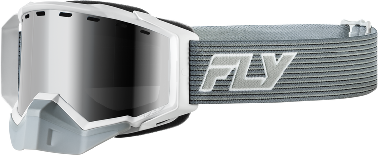Fly Racing - Zone Elite Sn Goggle Grey/whte W/blk Mirror Plrzd Smoke Lens - 37-4111