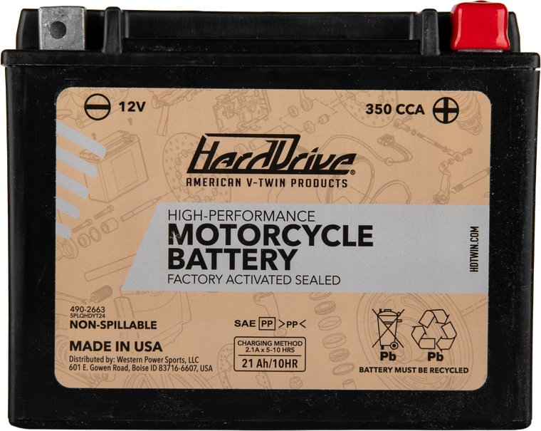 Harddrive - High Perform Battery Ytx24hl Cca 350 - HRDM7250H