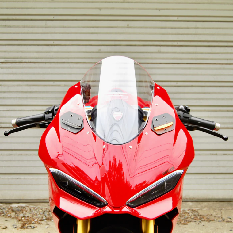 New Rage Cycles - Mirror Block Off Turn Signals Duc - V2-MBO-25