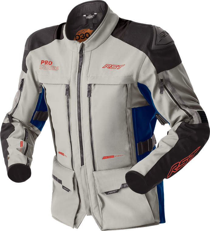 Rst - Ps Adventure D3o Ladies Jacket Sil/blu Textile Xs - 103628SIL-08