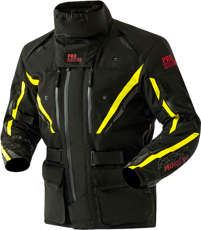 Rst - Ps Paragon D3o Jacket Black/flo Yellow Textile Xl - 103657F.YEL-46