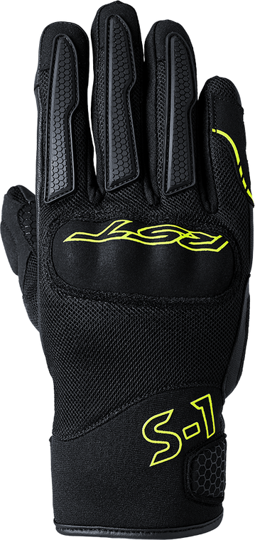 Rst - S1 Mesh Ce Glove Black/flo Yellow Md - 103182F.YEL-09