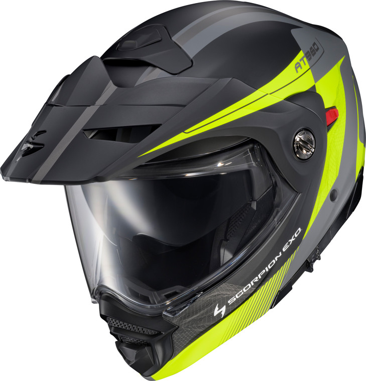 Scorpion Exo - Exo-at960 Modular Helmet Topographic 2 Hi-vis/grey Sm - 96-2043