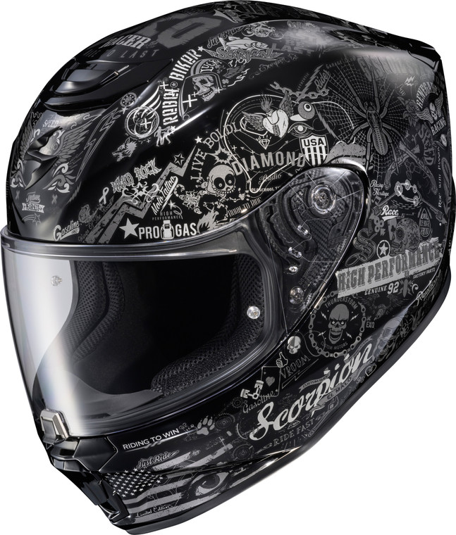 Scorpion Exo - Exo-r330 Full Face Helmet Shake 2 Black Lg - 33-2305