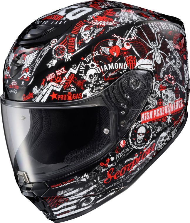 Scorpion Exo - Exo-r330 Full Face Helmet Shake 2 Red Xl - 33-2316